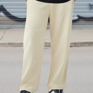 Men's Premium Relaxed Fit Cream Textured Pants | Soft Fabric | Daily & Casual Wear